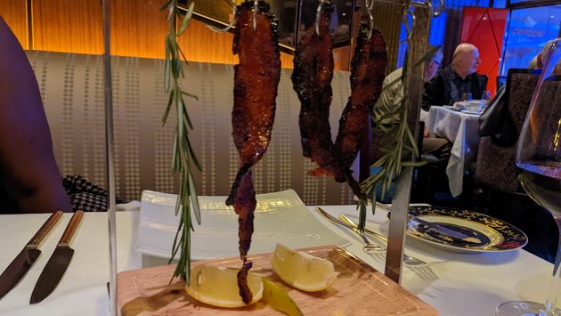Bacon served at Pinnacle Grill onboard Nieuw Statendam