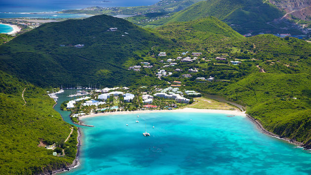 PHOTO: aerial view of a resort in St. Martin, French West Indies (photo via cdwheatley/iStock/Getty Images Plus)
