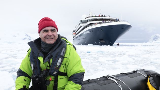 Atlas Ocean Voyages President Alberto Aliberti in Antarctica