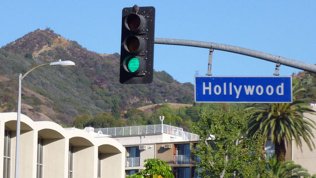 Hollywood street sign