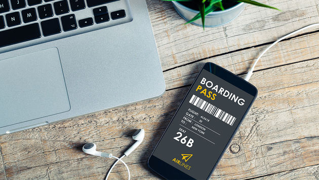 Mobile phone with electronic boarding pass