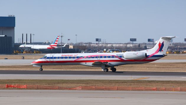 Envoy Air (formerly American Eagle) Embraer taxiing in Chicago