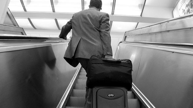 Frequent Flyer luggage escalator 