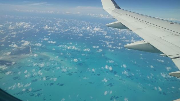 The Bahamas from a plane