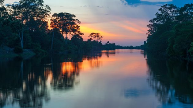 Amazon River at sunset