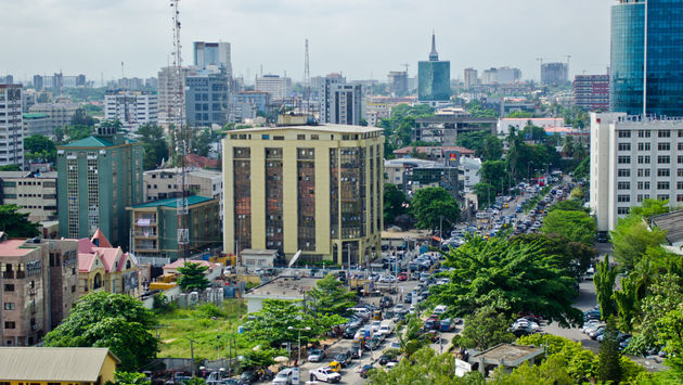 나이지리아 라고스의 항구 도시.