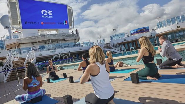 Yoga onboard a Princess Cruises ship.