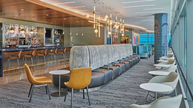 New Delta Sky Club lounge at the new Kansas City International Airport terminal