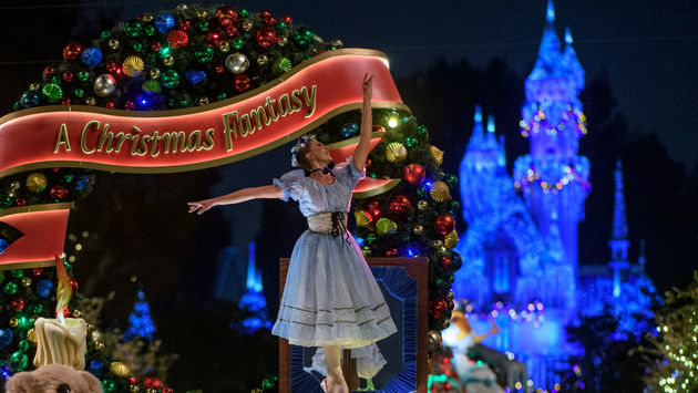 Christmas Fantasy Parade, Disneyland, theme park, holidays, parades, Sleeping Beauty Castle
