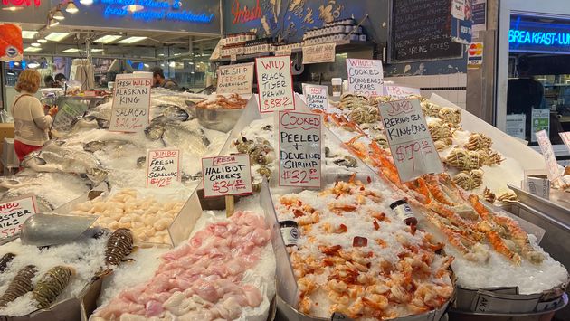 Mercato di Pike Place, Seattle, frutti di mare