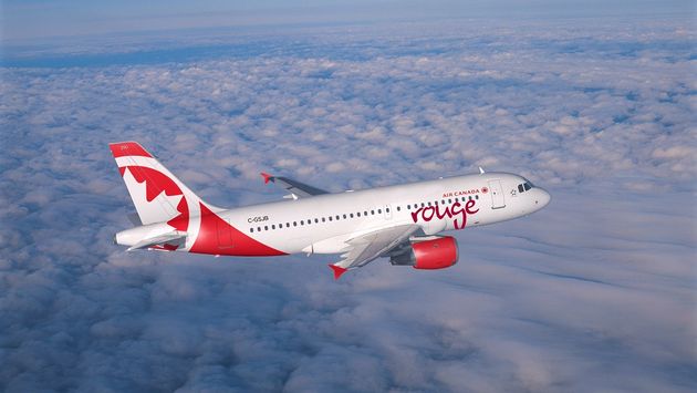 Air Canada Rouge A319 in flight
