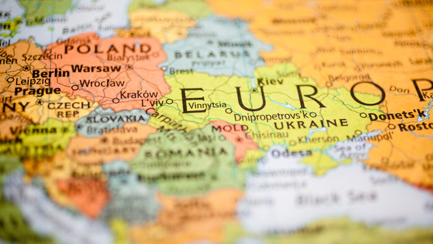 Map, Eastern Europe, Europe, Ukraine