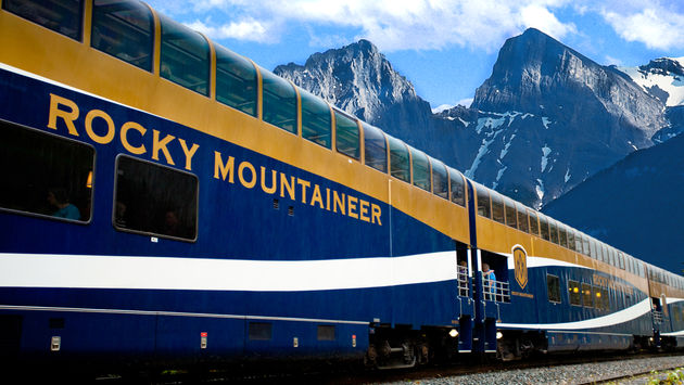 luxury train tours through Rocky Mountains in Canada