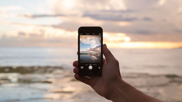 Photo of an ocean scene taken by a smart phone
