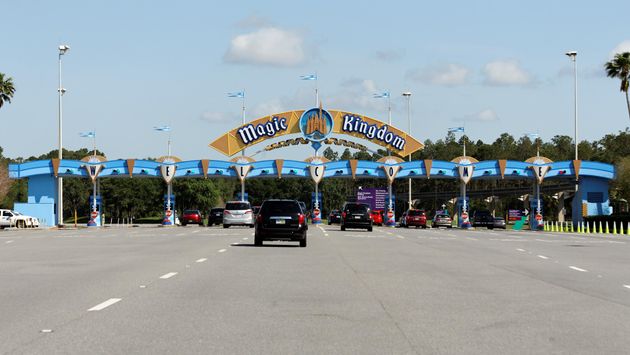 Vehicles entering Walt Disney World Resort's Magic Kingdom theme park