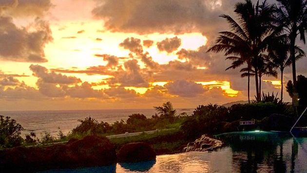 Sunrise at the Westin Princeville Ocean Resort Villas in Kauai, Hawaii