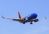 Southwest Airlines plane landing at LAX