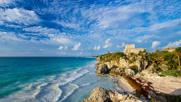 The Temple of the God of Wind in Tulum, Mexico.