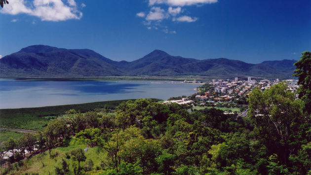A view of Cairns, Australia from the north. Gateway to the Great Barrier Reef