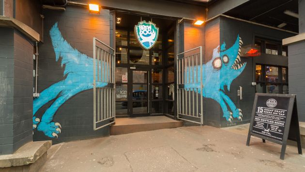 Entrance to BrewDog craft beer bar in Edinburgh, Scotland