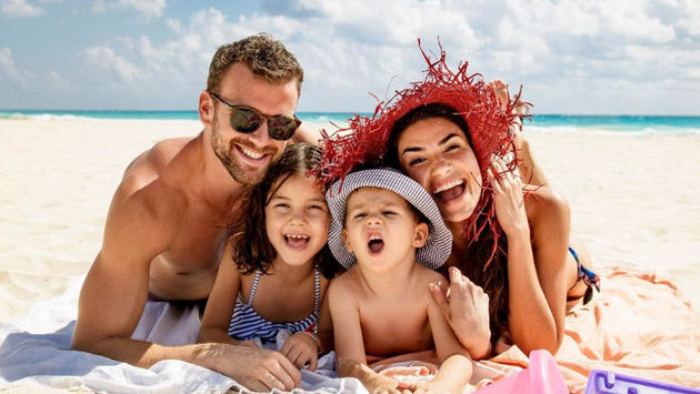 A happy family at a Barcelo Hotel Group location