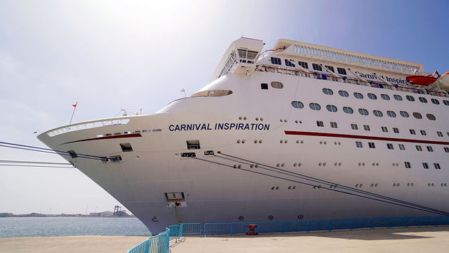 Carnival Cruise Line's Carnival Inspiration docked in Ensenada, Mexico