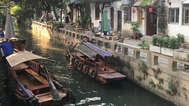 The canals of Tongli Water Town in Suzhou