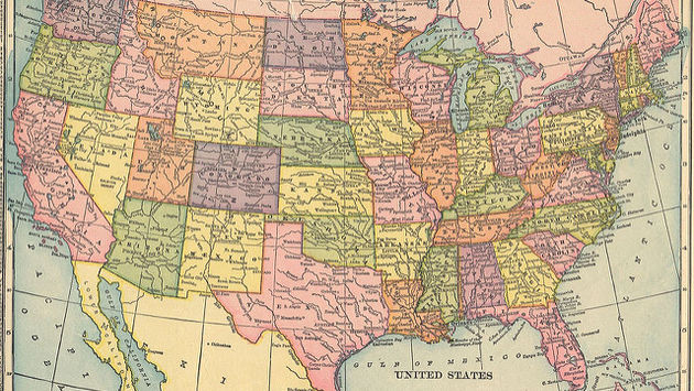 Vintage USA Map