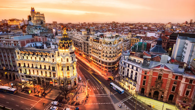 Aerial view of Madrid, Spain