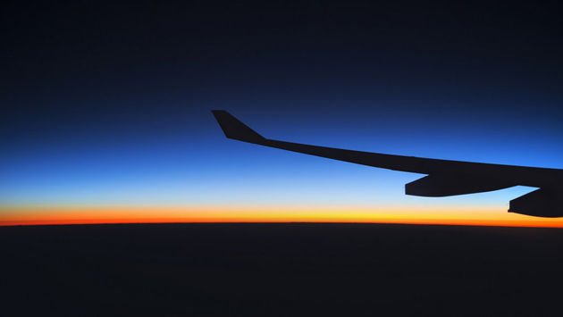 Sunrise from a commercial airliner
