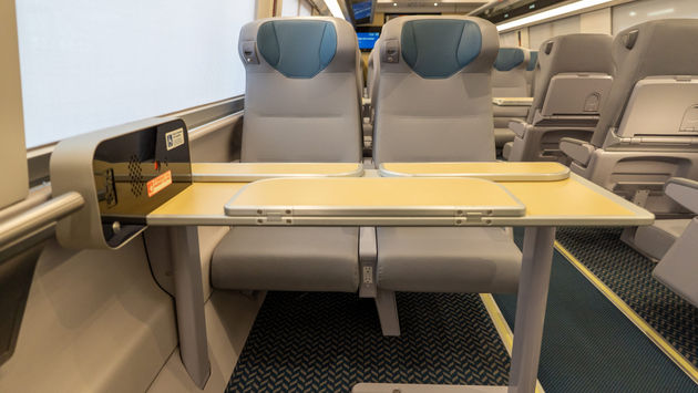 Additional Business Class amenities on Amtrak Acela.
