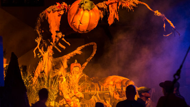 A scary tableau during Universal's Halloween Horror Nights