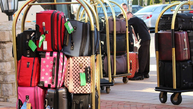 Baggage, suitcases, bellman