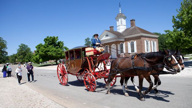 A carriage ride through Colonial Williamsburg