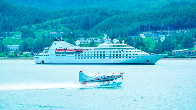 Star Legend, Windstar cruises, Alaska, destinations, plane