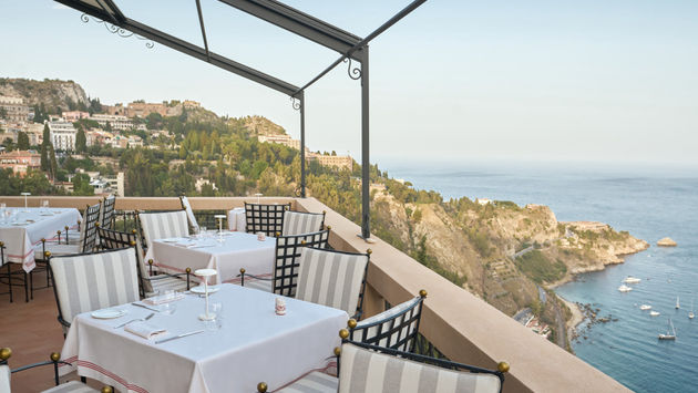Terrace, Restaurant, Dining, San Domenico Palace, Taormina, A Four Seasons Resort, Sicily, Italy, The White Lotus