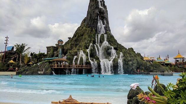 The 200-foot volcano at Universal's water theme park, Volcano Bay