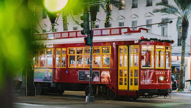 The festive holiday season in New Orleans.