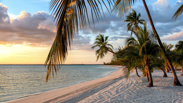 Peaceful sunset at the island of Andros, Bahamas (Photo via SHansche / iStock / Getty Images Plus)