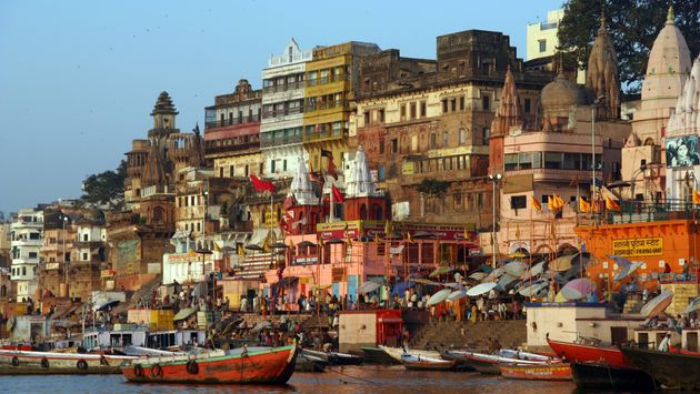 Varanasi, wharf, Ganges, river, India